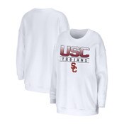 USC Trojan Women's White Crew Neck Sweatshirt